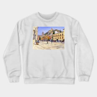 La Plaza Nueva, Granada, Spain Crewneck Sweatshirt
